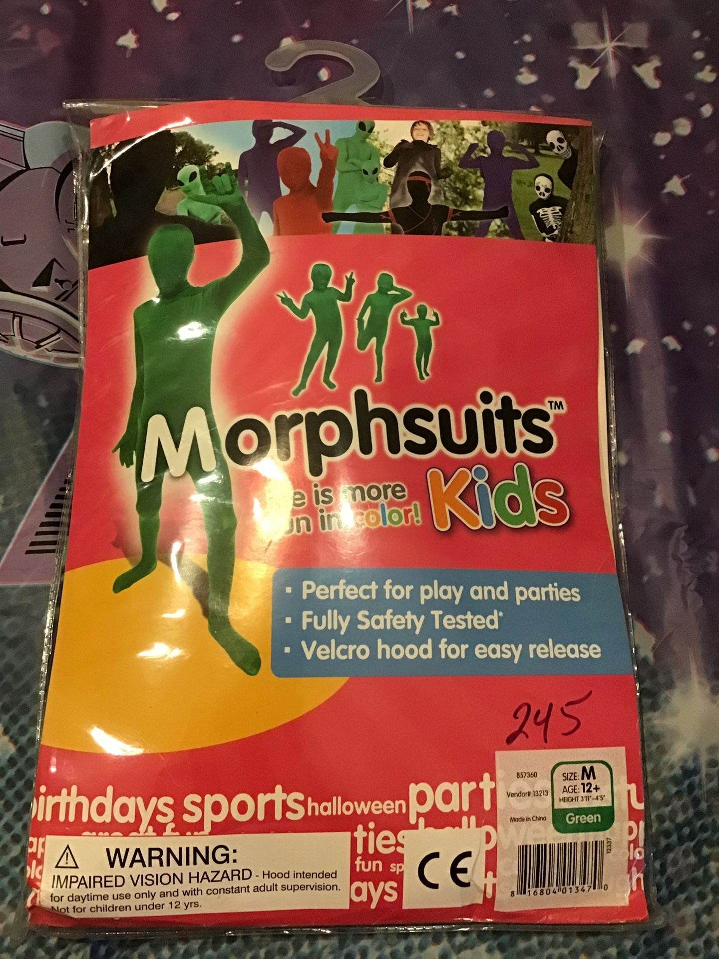 Morphsuits Kids 1 Piece Green Size Medium Age 12+