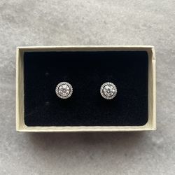 VVS1 Moissanite Earrings 1ct/6.5mm