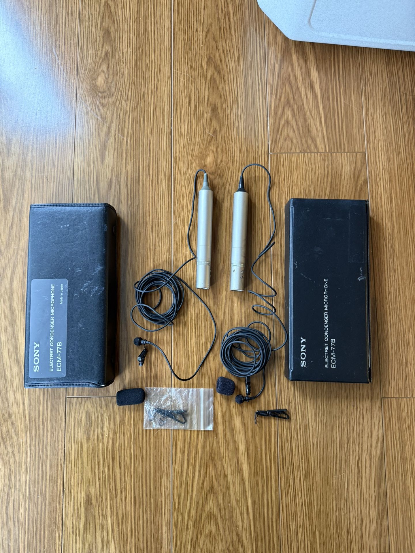 (2) Sony ECM-77B Miniature Omnidirectional Lavalier Mic