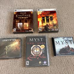 Vintage PC Game Lot - Age of Empires III, Myst, more
