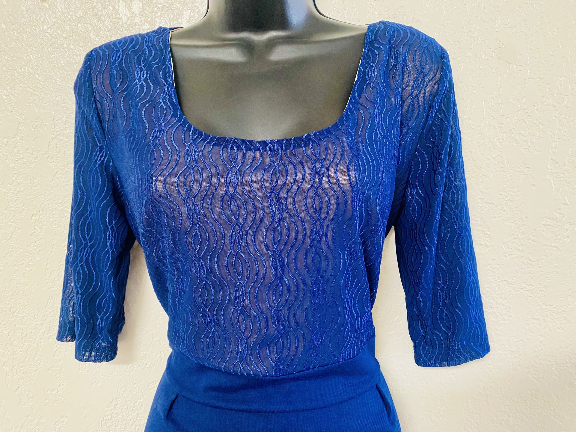 HOMEYEE, Blue Bodicon Dress, Size 12