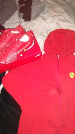 Ferrari Puma gear, jacket size med shoes size 10.5