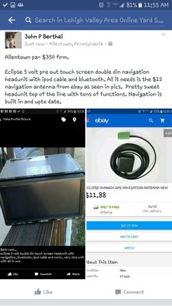 Eclipse navigation touch screen double din