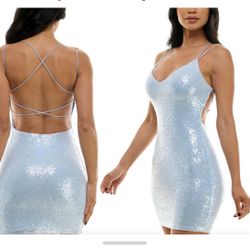 Sequined Strappy-Back Bodycon Dress -