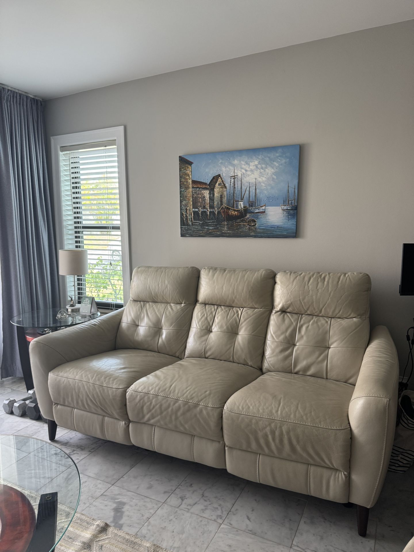 Leather Recliner Couch