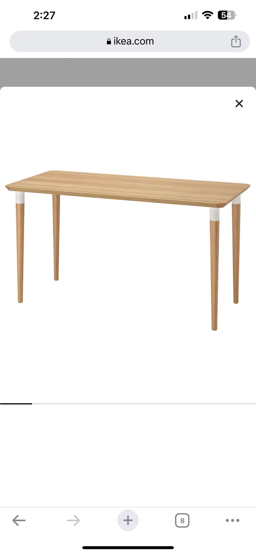 Moving Sale - IKEA Bamboo Desk Table