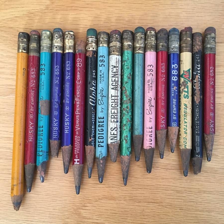 Lot 17 Vintage Assorted Husky Empire Pedigree Thick Shop Pencils