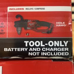Milwaukee M18 FUEL GEN II 18V Lithium-Ion Brushless Cordless 1/2 in. Hole Hawg Right Angle Drill (Tool-Only)