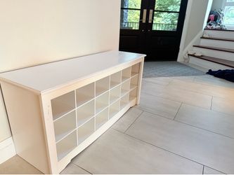 Shoe bench storage organizer