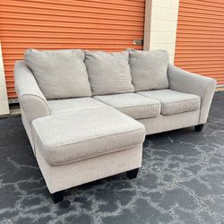 Free Delivery - Tan Sectional Couch with Reversible Chaise
