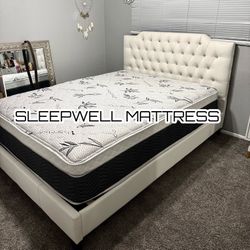 New Queen Bed Frame With Mattress 