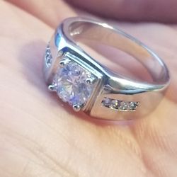 Gorgeous Men's Round Cut Wedding engagement Promises Ring Size 9