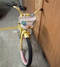 Girls Bike Yellow with Basket