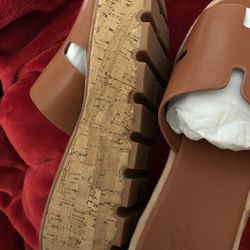 Tan Wedge/Platform sandals