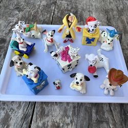 VTG Disney 101 Dalmatian Toy Figurine Lot