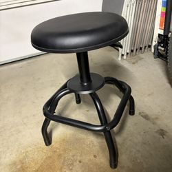 KODA Cushioned Shop Stool, steel, 360 swivel adjustable seat
