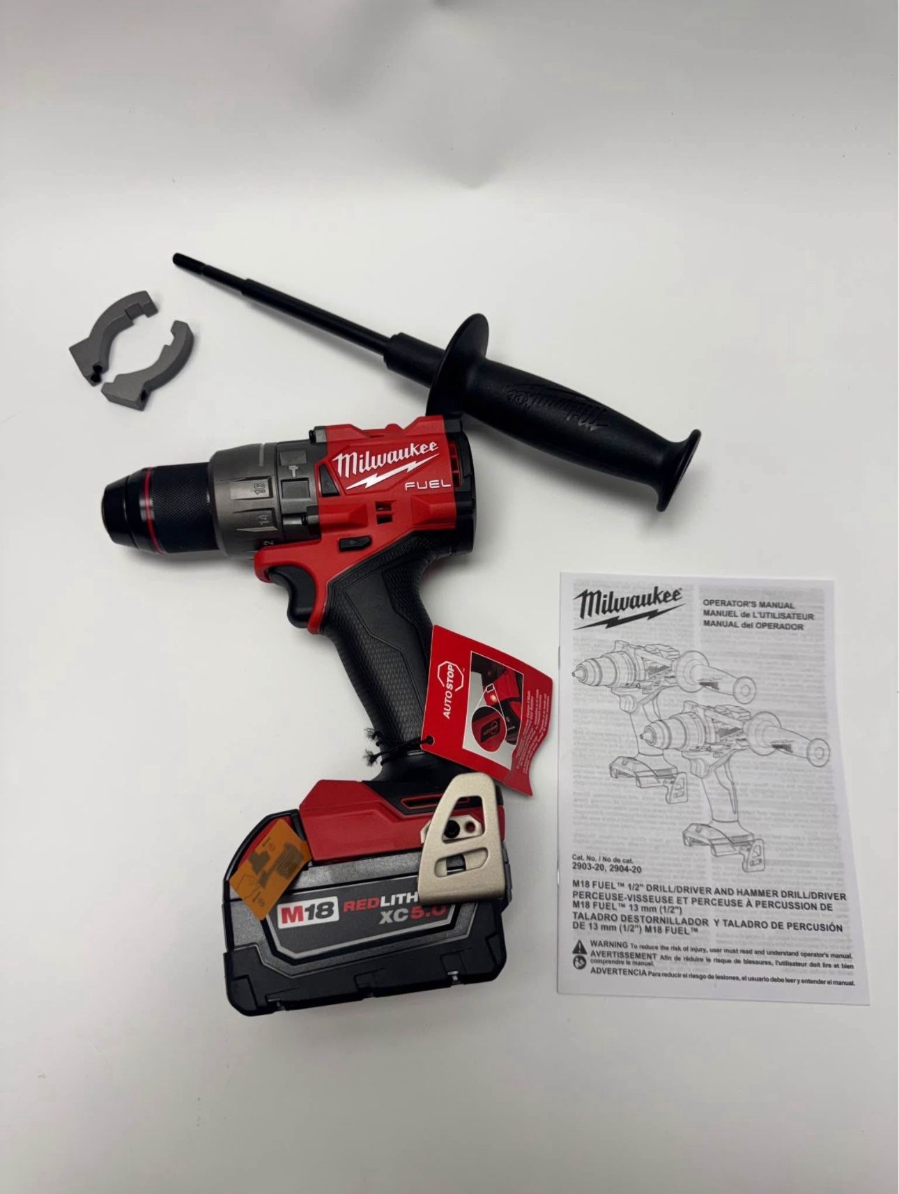 🔥Milwaukee M18 FUEL Gen-4 Brushless Hammer Drill 2904-20 + battery 5.0