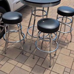 Bar Top Table And Stools