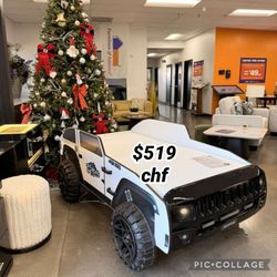 Novelty Black / White Jeep Design Bed Frame //  Christmas Sale !