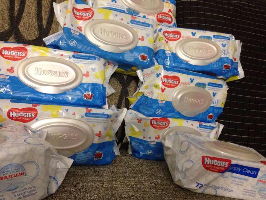 * 9 Packs of Huggies Wipes. Please See All The Pictures and Read the description
