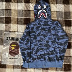Blue bape hoodie