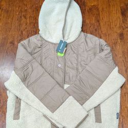 New - Tentree Beige Full Snap Jacket (m)