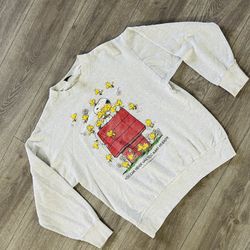 Vintage 1994  Charlie brown Grey Sweater. Please Note Due To Age It Has Some Stains And Holes.