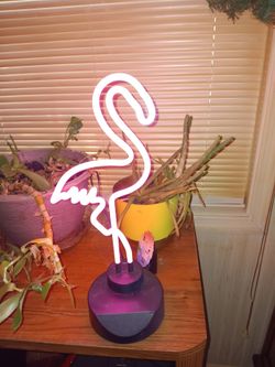Neon flamingo