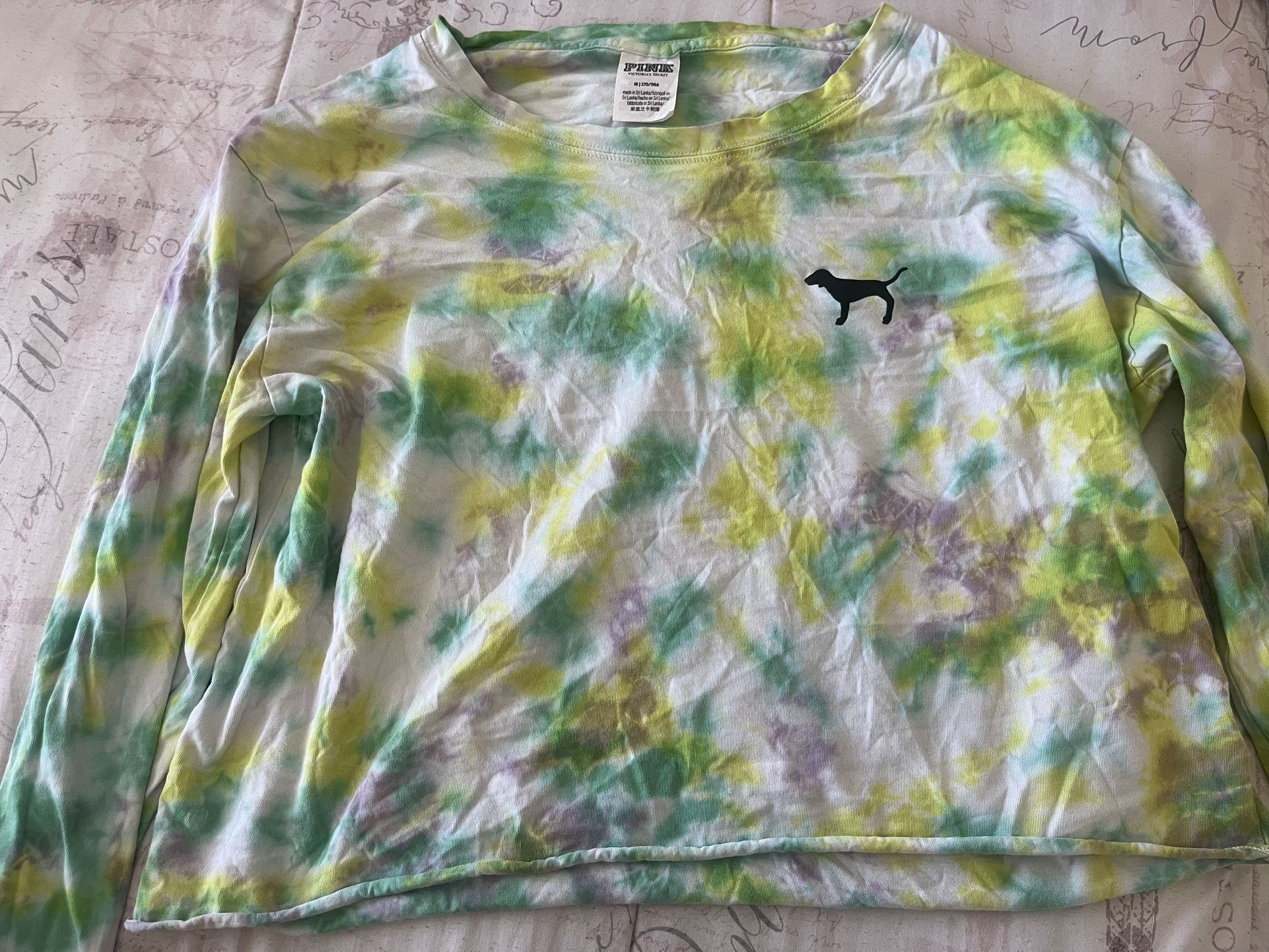 VS Pink Tye Dye Cropped Tee