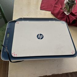 White/Blue HP Printer