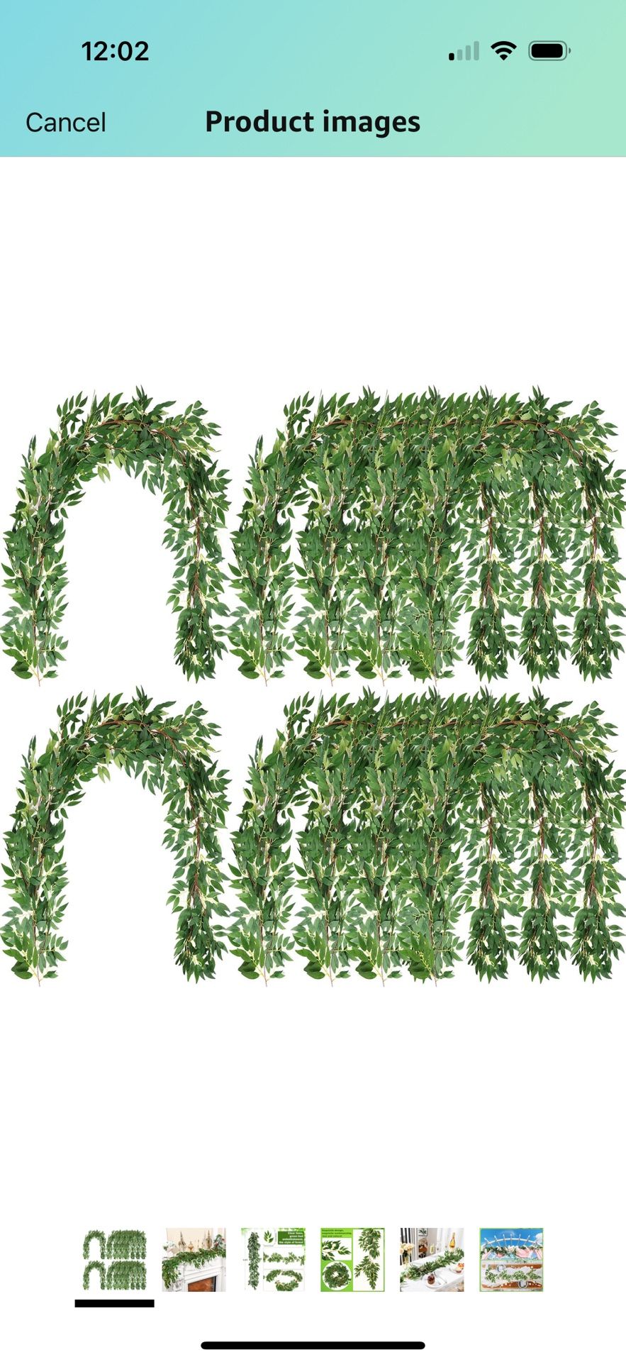 48 PCsArtificial Faux Greenery Garland Willow Leaves Vines Hanging Willow Vines Leaf Garland for Indoor/Outdoor Wedding Party Decor Wedding Table C