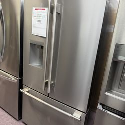 KitchenAid Standard-Depth 30.52-cuft 3-Door 36-in Wide French Door Refrigerator with Ice Maker with Water Dispenser (PrintShield Stainless ) ENERGY ST