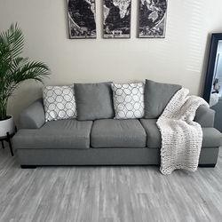 Grey Couch w/ pillows