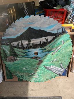 3 Foot Painted Wood Saw Blde