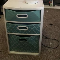 medium Size teal plastic dresser Compartment