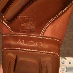 ALDO LEATHER BROWN FLATS SIZE 13