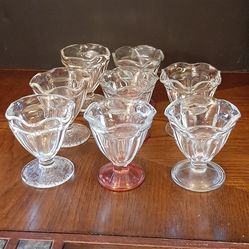 8 VINTAGE Ice Cream Sundae/Dessert Dishes 