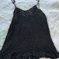 New Black Lace Mesh Top Size:M\L