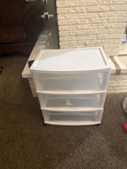 3-Drawer Plastic Storage Cart on Wheels