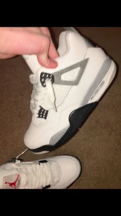 Air Jordan 4s of white cement