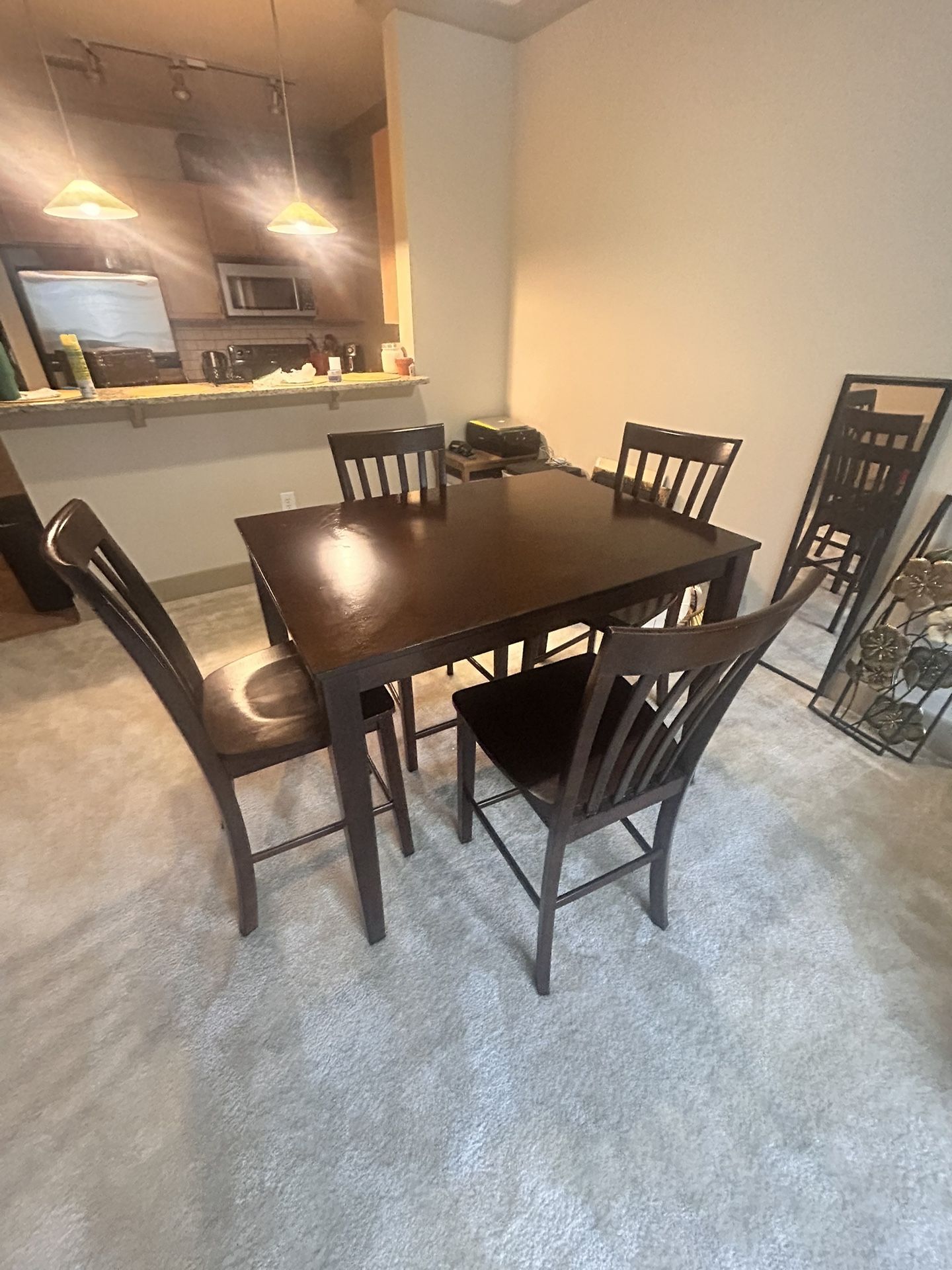 Counter height dining table