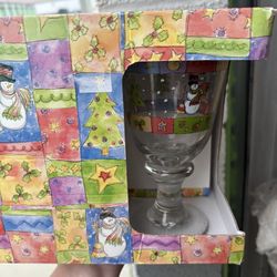 Libby SUE Lipkin Christmas Goblets