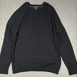 Banana Republic Baruffa Merino Wool Black Sweater Men's Size XL  