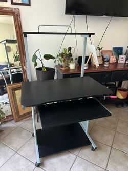 Black and Silver Work Desk
