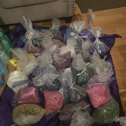 Bags Of Glitter For Art & Cups 