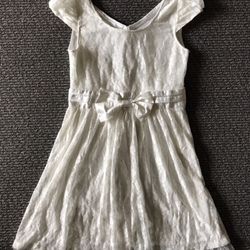 NEW Women Elegant White Lace All Over Dress Size S
