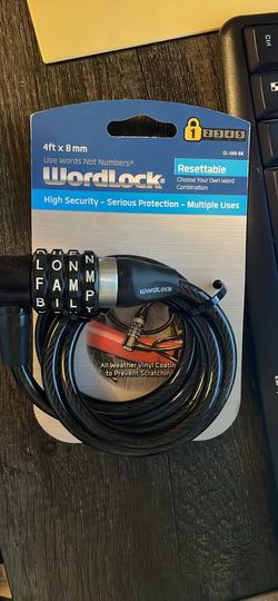 Bike lock. WordLock