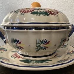 Quimper Bowl And Plate 