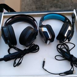 2 HEADSET , COMBATWING GAMING WITH MICROPHONE and LED Lights  $45