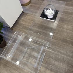 Acrylics Table And Side Table 